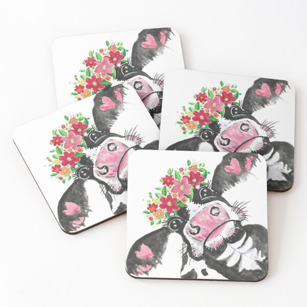Item preview, Cute Cow with Flower Crown designed and sold by Marjansart.