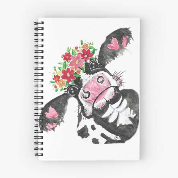 Item preview, Cute Cow with Flower Crown designed and sold by Marjansart.