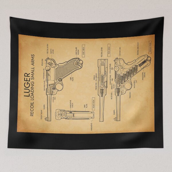 Item preview, Luger: Recoil loading small arms (Aged Parchment) designed and sold by BGALAXY.