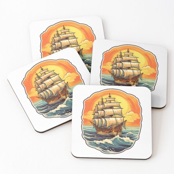 Item preview, Retro sunset ship cruise designed and sold by SmileshareShop.