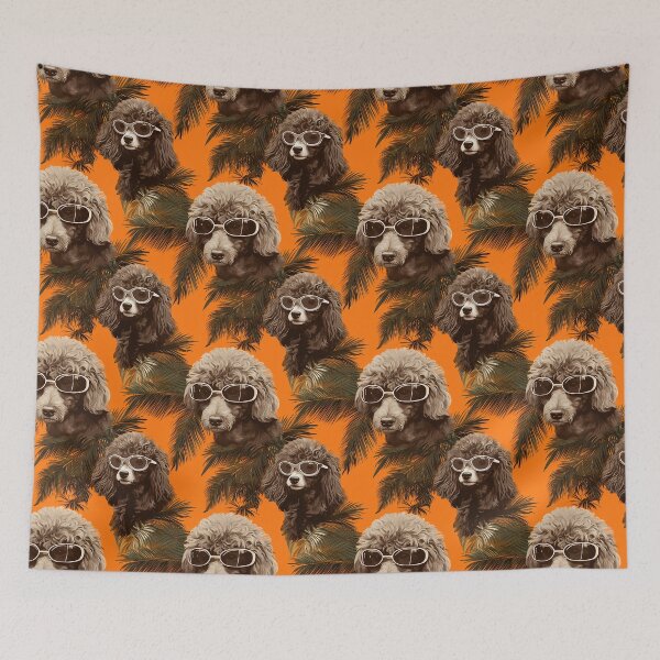 Item preview, Travel-Ready Poodle Sketch Pattern designed and sold by FamMeetsWorld.