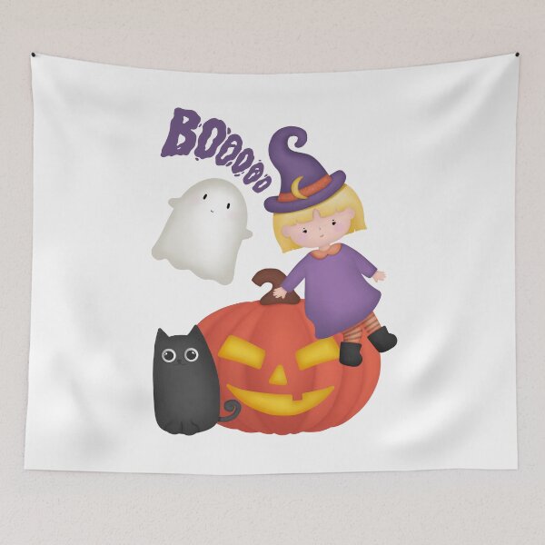 Item preview, little witch Boooo! designed and sold by MaypanaShop.