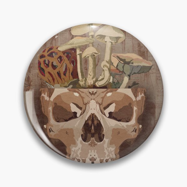 Item preview, Arte vintage de calavera y setas con núcleo de duende  designed and sold by Vanessa Valenzuela.