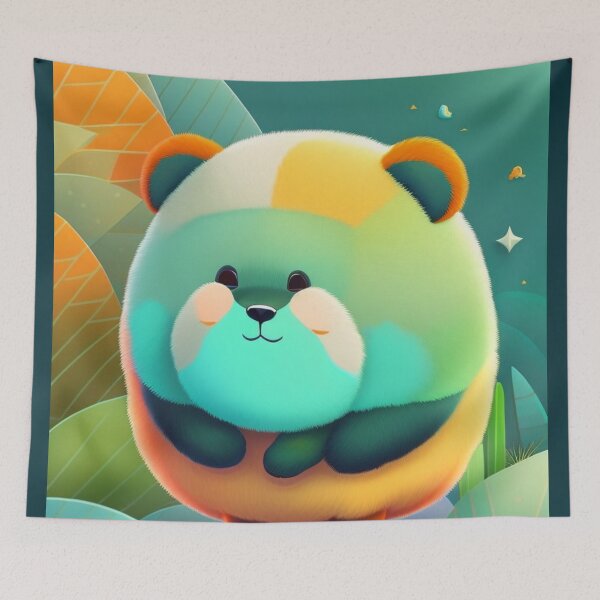 Item preview, Cute Fluffy Bear in the garden designed and sold by Magical-bear.