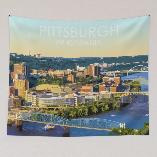Item preview, Pittsburgh, Pensylvania, USA, Print designed and sold by summattodraw.