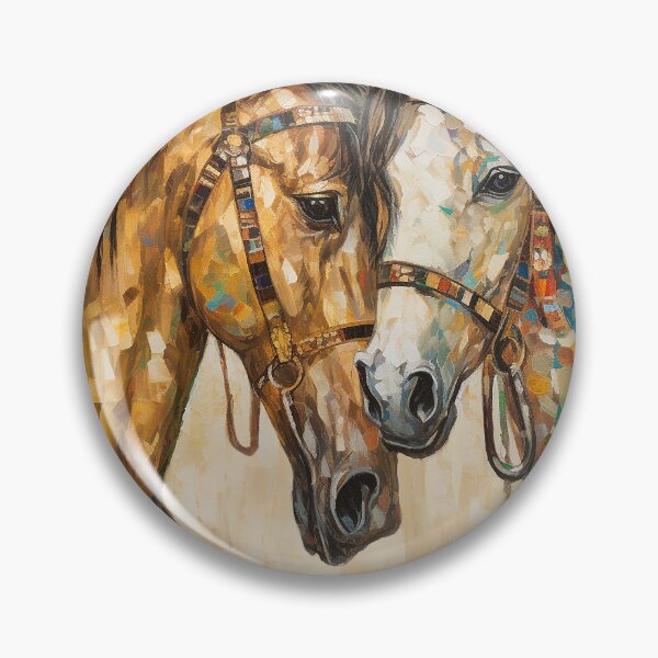 Item preview, Equine Serenade: A Klimt-inspired Equestrian Embrace, The Kiss - inspired by Gustav Klimt designed and sold by EmeraldeaArt.
