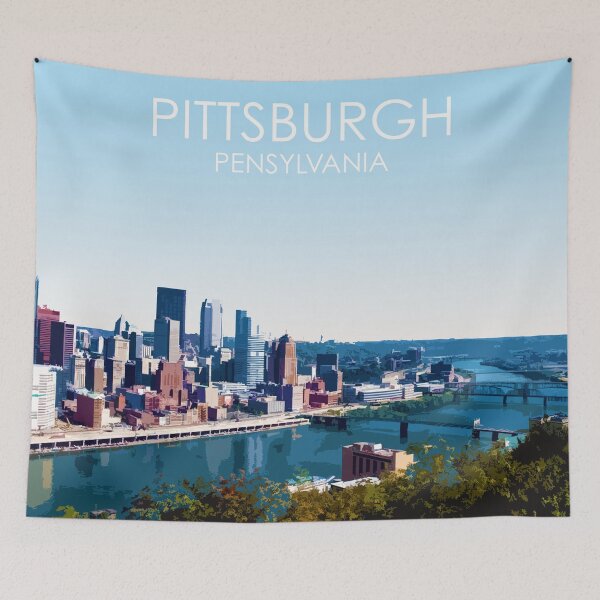 Item preview, Pittsburgh, Pensylvania, USA, Print designed and sold by summattodraw.