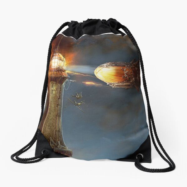 Steampunk Tower Attack! Drawstring Bag