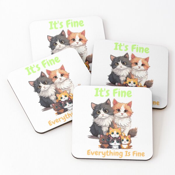 Item preview, It's Fine I'm Fine Everything Is Fine Family Cat designed and sold by SztylishDesigns.