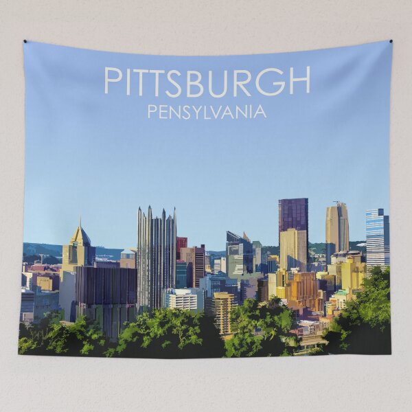 Item preview, Pittsburgh, Pensylvania, USA, Print designed and sold by summattodraw.