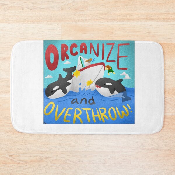 Item preview, ORCAnize & Overthrow - Orca Uprising Revolution - Killer Whales, Marine Biology, Yacht Attack designed and sold by raretshirtsuk.