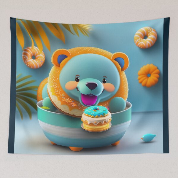 Item preview, Magical Bear loves eating donus designed and sold by Magical-bear.
