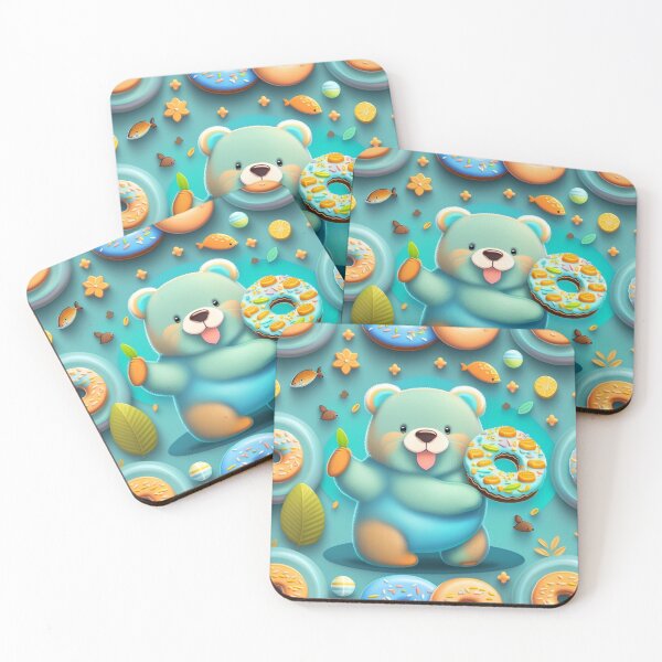Item preview, Bear and donuts Whimsical designed and sold by Magical-bear.