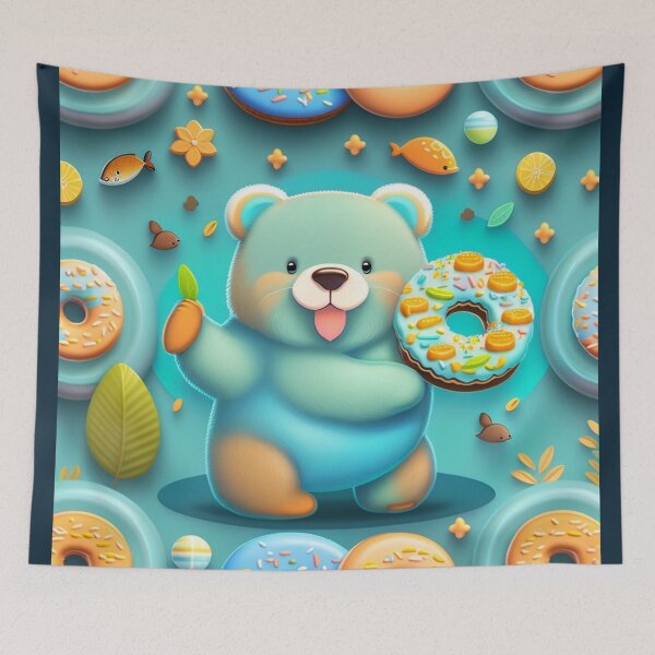 Item preview, Bear and donuts Whimsical designed and sold by Magical-bear.