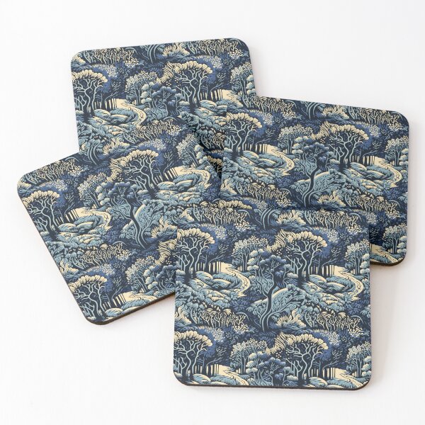 Item preview, Whispering Woods: A Linocut Style Tribute to Serene Forests designed and sold by RooTheCreative.