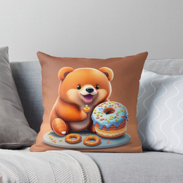 Item preview, Magical bear happily eating donus designed and sold by Magical-bear.