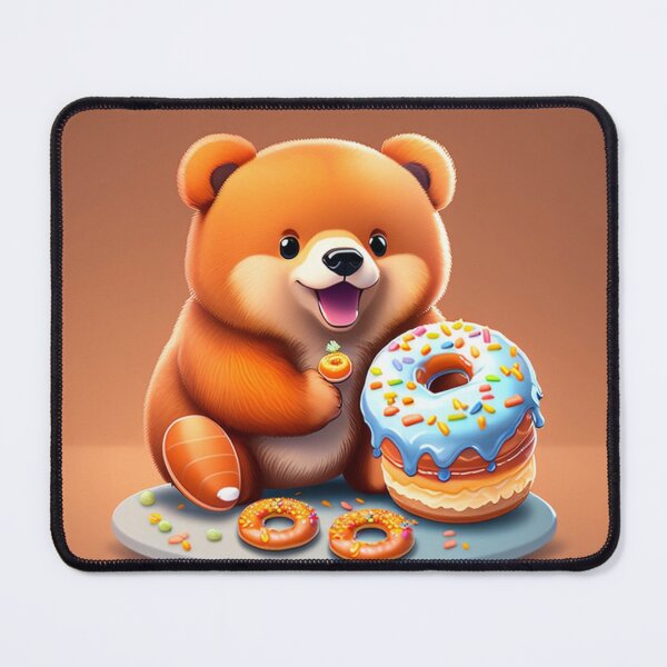 Item preview, Magical bear happily eating donus designed and sold by Magical-bear.