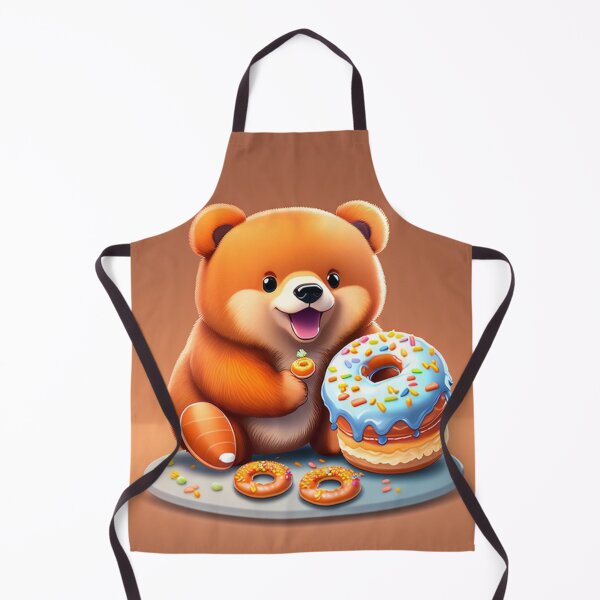Item preview, Magical bear happily eating donus designed and sold by Magical-bear.