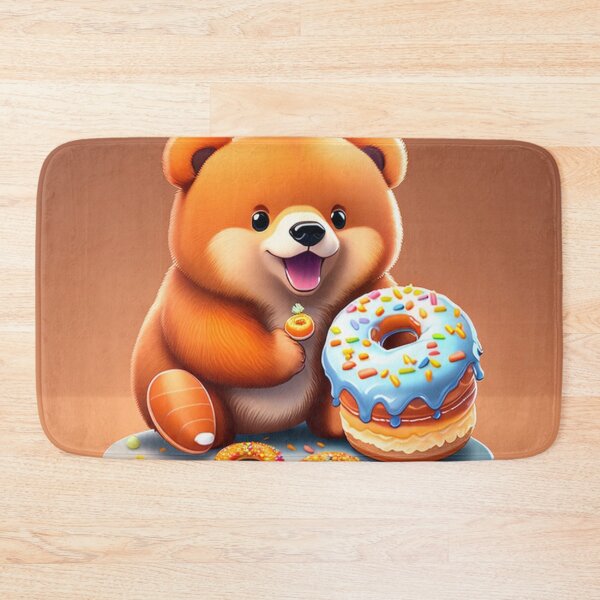 Item preview, Magical bear happily eating donus designed and sold by Magical-bear.