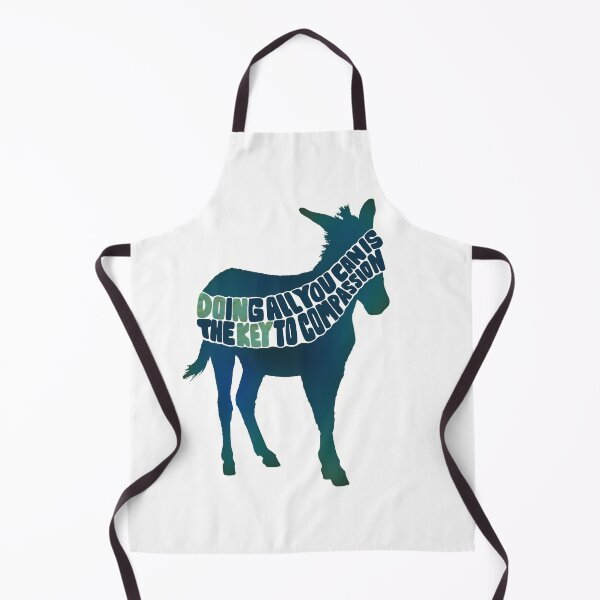 Item preview, Doing All You Can is Key, Bold Green and Blue Burro Graphic Design for Animal Rights designed and sold by cherdoodles.