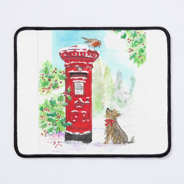 Item preview, Christmas Mailbox and Dog in the snow designed and sold by Marjansart.