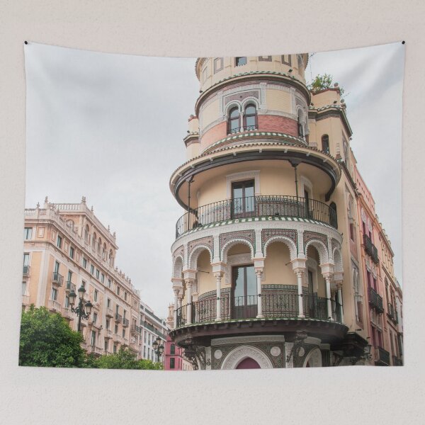Item preview, La Adriatica Building Seville #1 #travel #wall #art designed and sold by Anita's & Bella's Art.