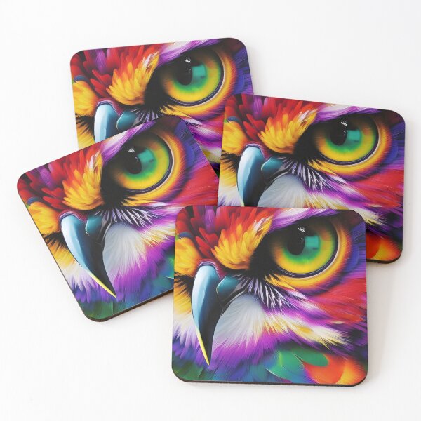 Item preview, Eye of the Colourful Owl, impasto, Ai Generated Art  designed and sold by ACC .