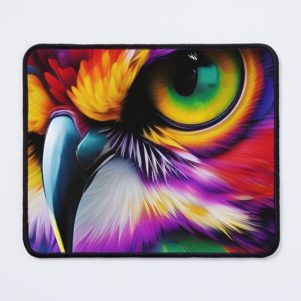Item preview, Eye of the Colourful Owl, impasto, Ai Generated Art  designed and sold by ACC .