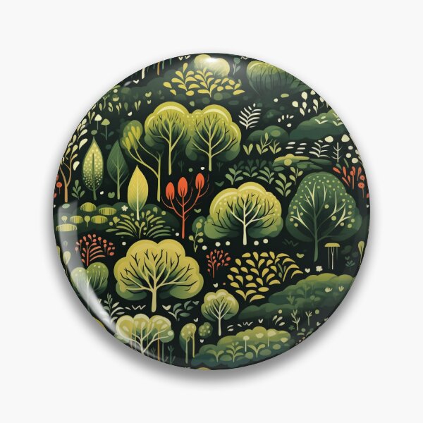 Artikelvorschau, Enchanted Grove: Eine Symphonie der Waldmagie im Linolschnitt-Stil entworfen und verkauft von RooTheCreative.