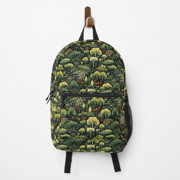 Item preview, Enchanted Grove: A Linocut Style Symphony of Forest Magic designed and sold by RooTheCreative.