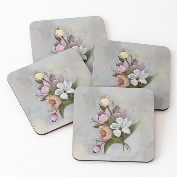 Item preview, Flower acrylic painting print designs designed and sold by Hannonaa.
