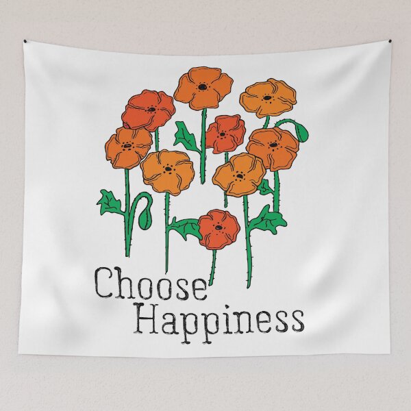 Item preview, Choose Happiness with Flowers designed and sold by Nataliatcha.