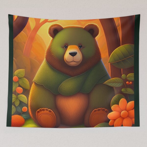 Item preview, A cute bear in the middle of Jungle  designed and sold by Magical-bear.