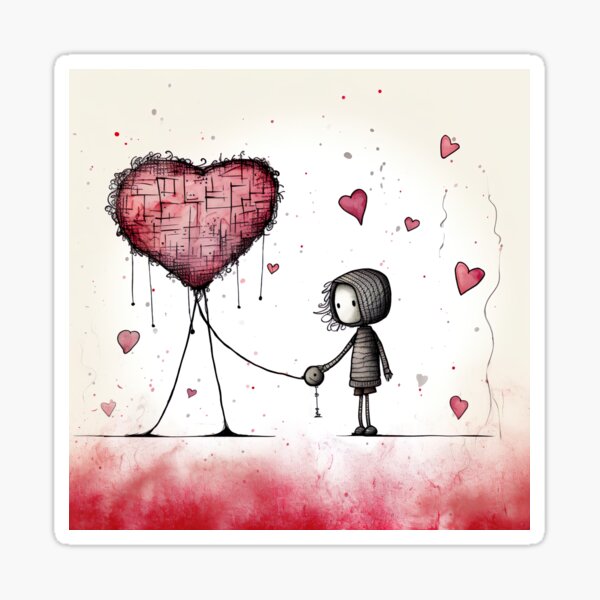 Item preview, Lone stickfigure love designed and sold by miss-keysmash.