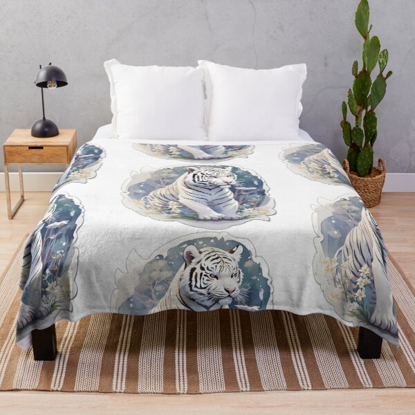 Item preview, cute white tiger designed and sold by AP.