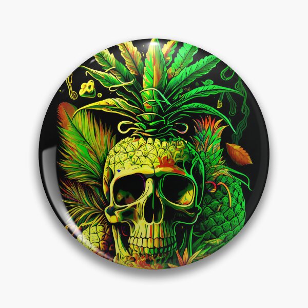 Aperçu de l'œuvre Crâne d'ananas trippant créée et vendue par MindWave THC.