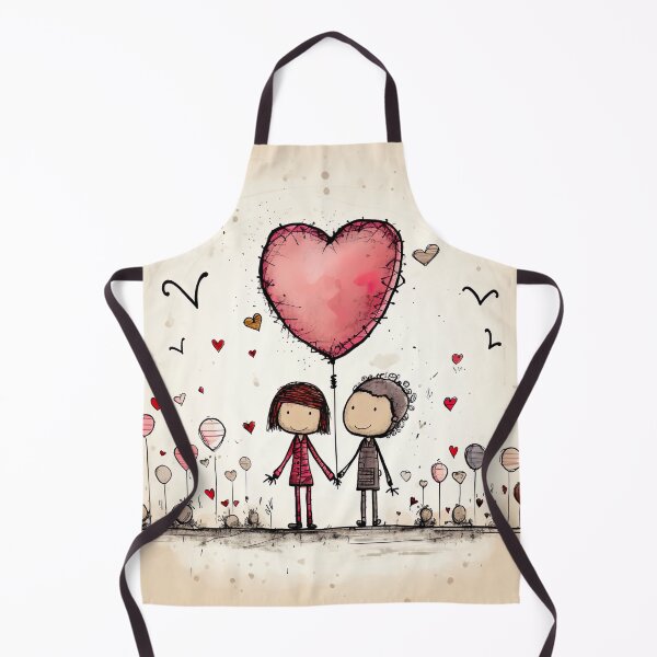 Item preview, Stickfigure love - big heart balloon designed and sold by miss-keysmash.