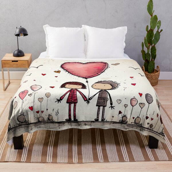 Item preview, Stickfigure love - big heart balloon designed and sold by miss-keysmash.