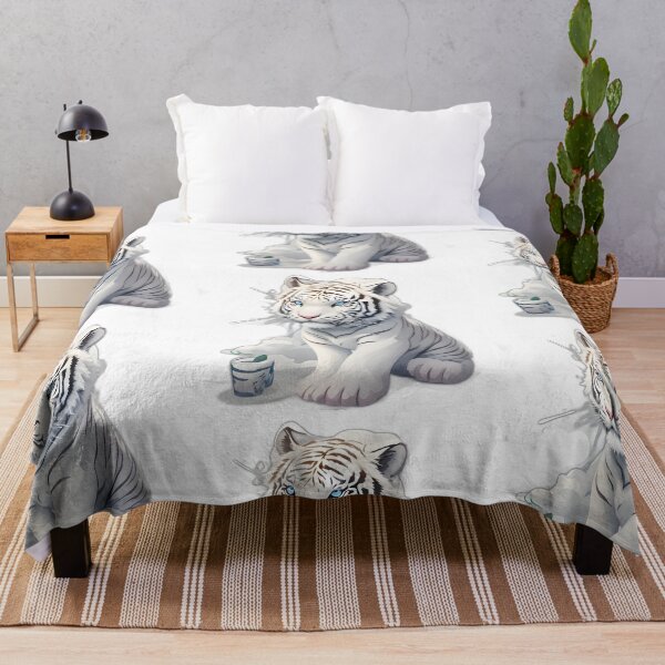 Item preview, cute white tiger designed and sold by AP.