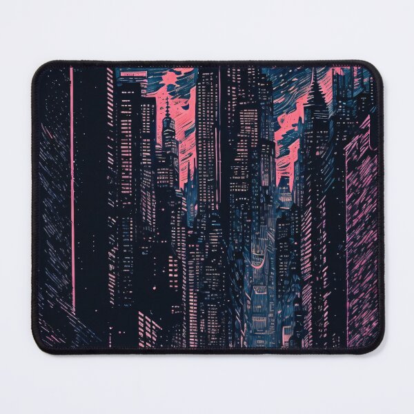 Item preview, Captivating Night Cityscape Drawing designed and sold by cocomikozza.
