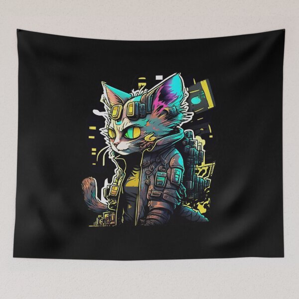 Item preview, Cyberpunk Cat #2 designed and sold by RICK-TURNER.