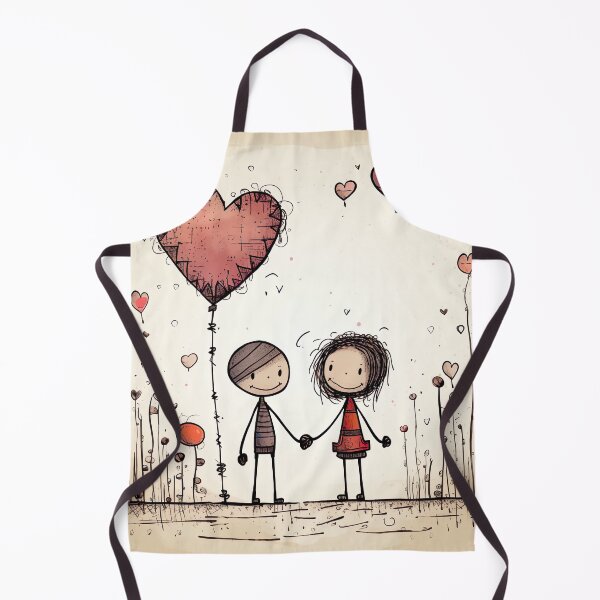 Item preview, Stickfigure love - big heart balloon designed and sold by miss-keysmash.