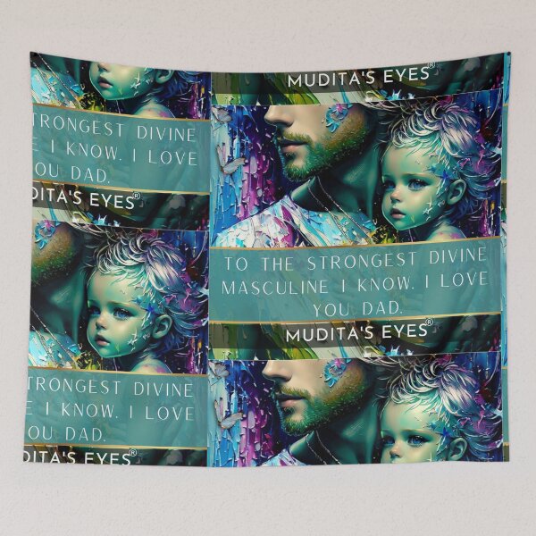 Item preview,   Beautiful " To the strongest divine masculine" Angelic Artful Father and Baby  Sticker designed and sold by MuditasEyes.