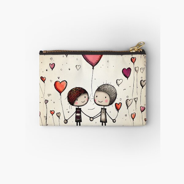 Item preview, Stickfigure love - heart balloon designed and sold by miss-keysmash.