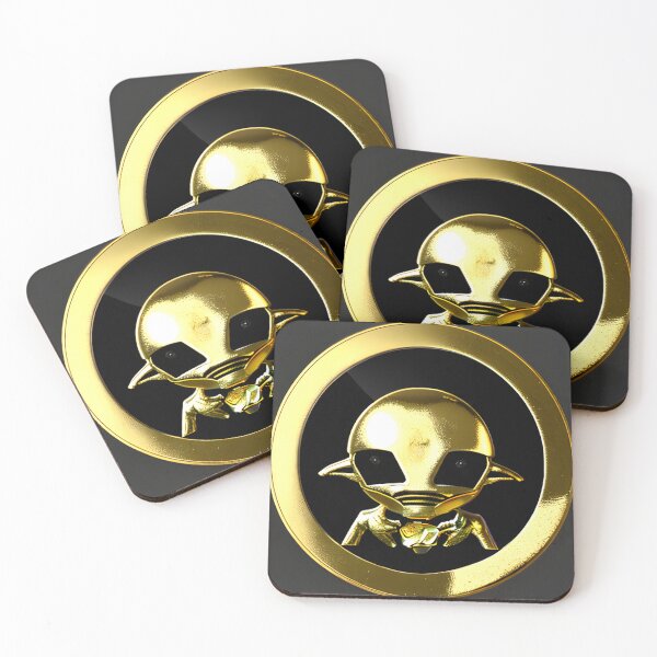 Item preview, an-alien-coin-from-year-3010-with-an-alien-on-it-made-of-gold-very-old-663075112 (2) designed and sold by tileartwork.
