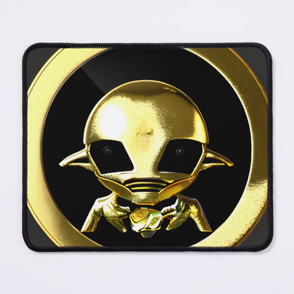 Item preview, an-alien-coin-from-year-3010-with-an-alien-on-it-made-of-gold-very-old-663075112 (2) designed and sold by tileartwork.
