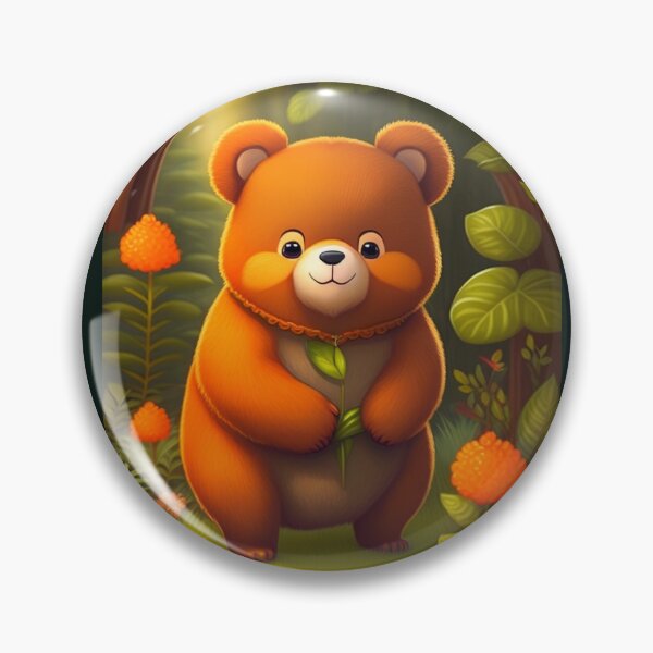 Item preview, The Happy bear is exploring the woods designed and sold by Magical-bear.