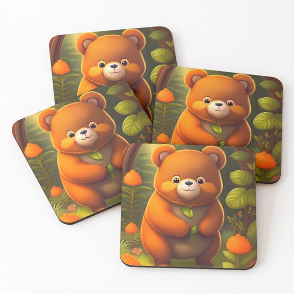 Item preview, The Happy bear is exploring the woods designed and sold by Magical-bear.
