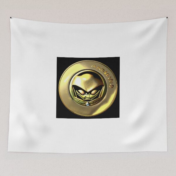 Item preview, an-alien-coin-from-year-3010-with-an-alien-on-it-made-of-gold-very-old-663075112 designed and sold by tileartwork.
