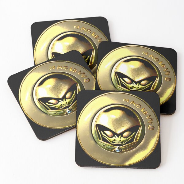 Item preview, an-alien-coin-from-year-3010-with-an-alien-on-it-made-of-gold-very-old-663075112 designed and sold by tileartwork.